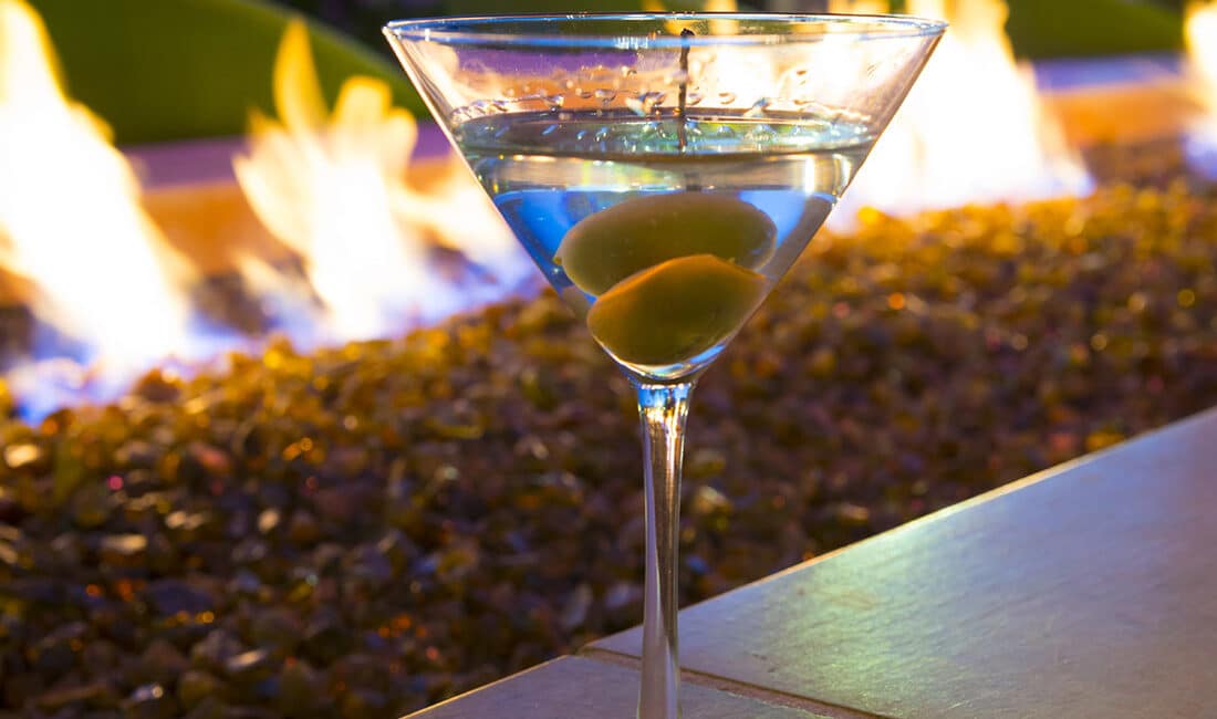Enjoy evening aperitif's by the firepits on the Community Terrace at The Wyeth