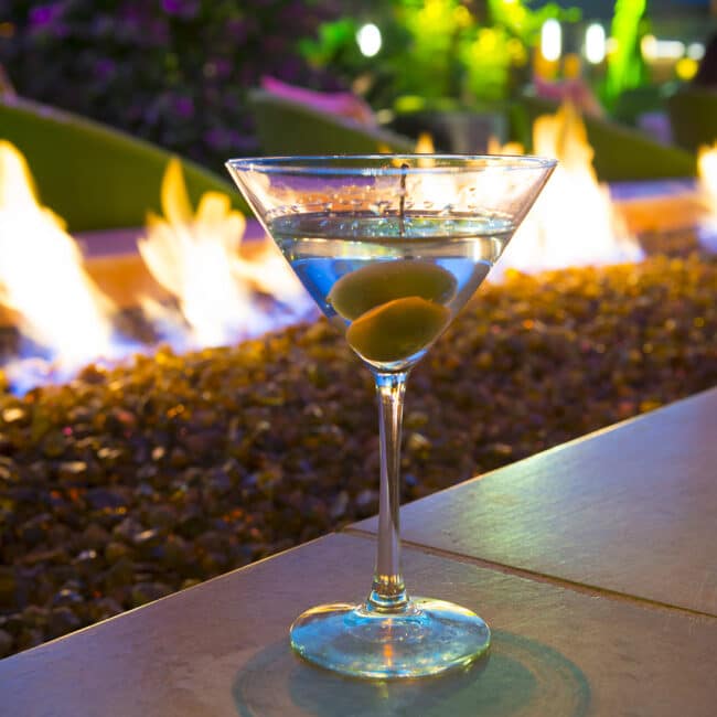 Enjoy evening aperitif's by the firepits on the Community Terrace at The Wyeth